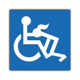 Generic Funny Disabled CAR Sticker - CAR Decals CAR Window Sticker 1x - Fun Blue Badge Holder - Naughty & Rude, Dis839423