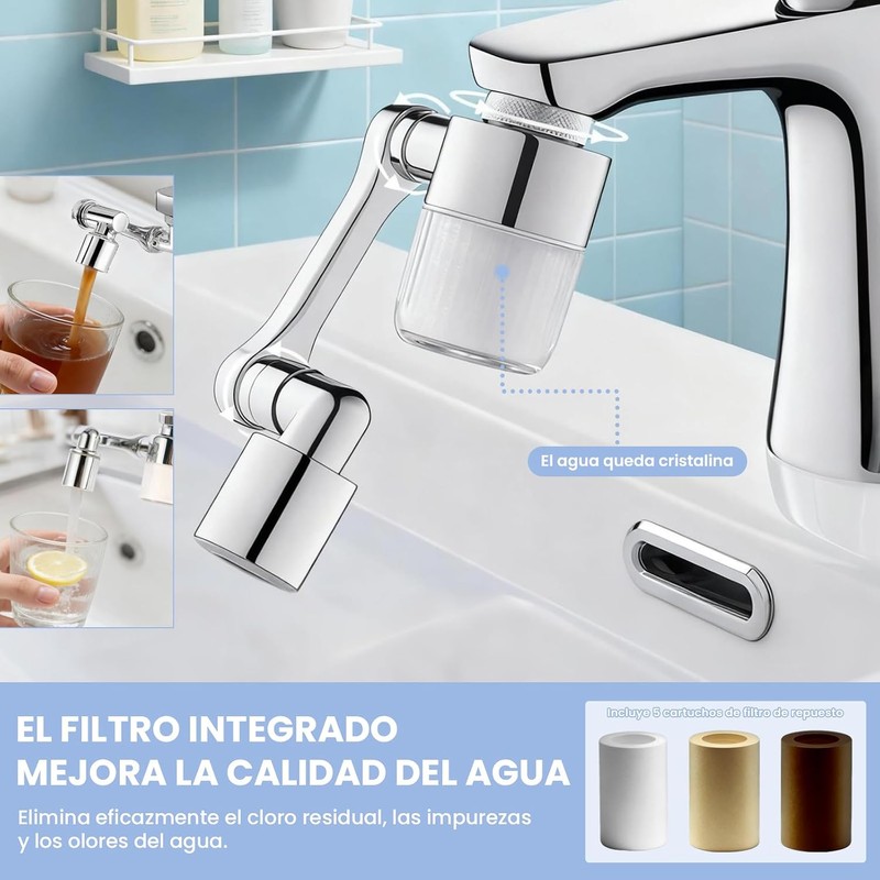 Extensor de Filtro de Grifo, Filtro de Agua para Grifo