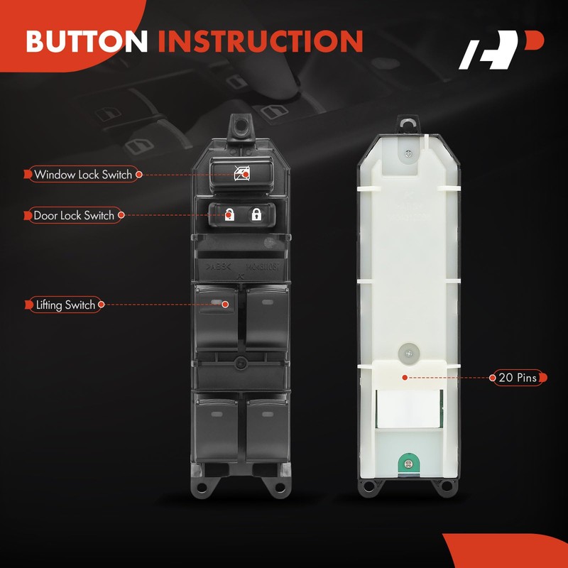 A-Premium Master Power Window Switch Compatible with Toyota 4Runner 2010