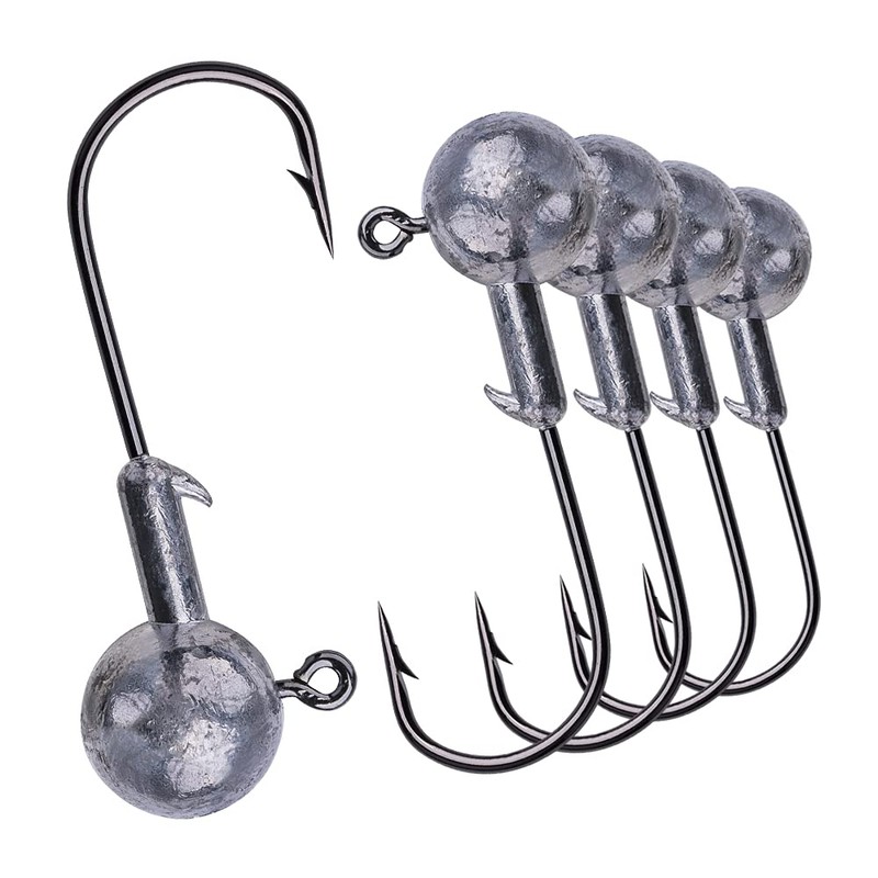 Goture Pack of 50 Fishing Hooks Jig Heads 1.5 g,
