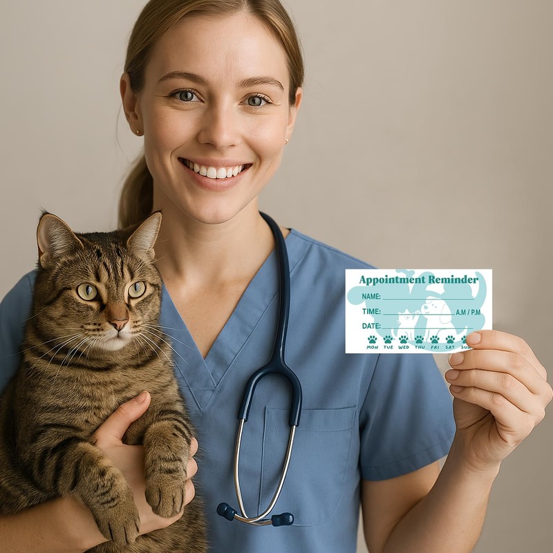 RUIFUU 240Pcs Pet Grooming Appointment Reminder Card
