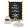 Letter Board THE ORIGINAL Black Felt Board with Stand, Built-in