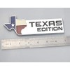TEXAS EDITION Emblem Badge Tailgate Universal Stick-On (Chrome/Black)
