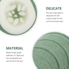 Cucumber Eye Pads 100pcs Convenient Facial Eye Paper Sheets Disposable Eye Masks Eye Care Tools Professional Beautifying Eye Covers for Home Travel Salon Eyes Cover Facial