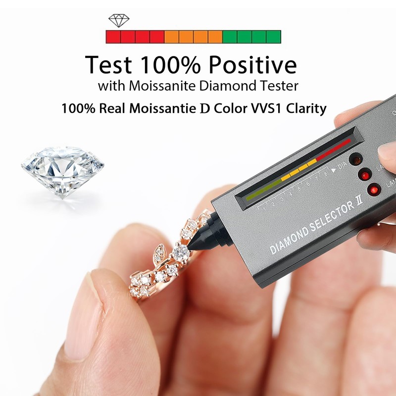 Boieiyftrp Fancy Moissanite Wedding Bands for Women, D Color VVS1