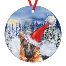 godblessign Baby's First Christmas Ornament 2023 German Shepherd Home Decorative Tree Hanging Ornaments Dog for Decorations Xmas Gift to Grandpa Grandma