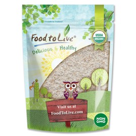 Food to Live Organic Whole Wheat Bread Flour, 2 Pounds Whole Grain, Stone Ground, Unbleached, Non-GMO, Kosher, Unbromated, Raw, Vegan, Bulk, Product of the USA