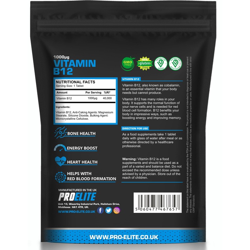 Vitamin B12 Tablets 120 High Strength 1000mcg Vegan B12 Supplement