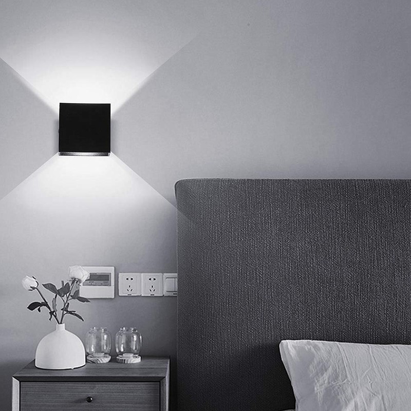2 Pack LED Wall Sconce Mini 10W Hardwired, Lightess Modern