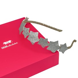 HAARallerliebst Hair Hoop (Stars | Gold Silver Glitter) for Girls with Storage Box