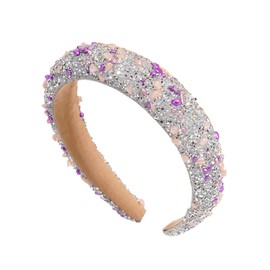 Crystal Headbands for Women,Bling Wide Hair Hoop - Hair Accessories for Women Girls, Rhinestone Headband for Daily Wear, Costume Accessory