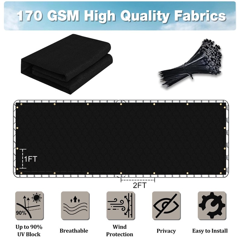 UPGRADE 0 6' X 2 5' Customized Privacy Fence Screen