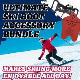 Covey Sports Ski Boot Buckle Lever & Boot Horn Bundle - Rugged USA Made Tools Transform Foot Entry & Buckle Control - For Putting On, Tightening, & Carrying Your Snow Skiing Equipment