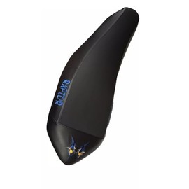 Hidden Comfort Camo HCC Racing seat Cover Compatible with Yamaha Raptor 350 Eyes Logo Black Gripper/Blue