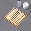 SaniteModar Shower Drain, 6 inch Shower Floor Square Drain with