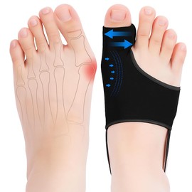 Habioer Bunion Corrector for Women and Men, Breathable Big Toe Straightener, Bunion Relief Splint & Pad, Comfortable for Day/Night Use, Fit for R/L, Washable