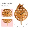 Timethink Cat Clock with Moving Tail, Orange, Analog, Unisex, 12"