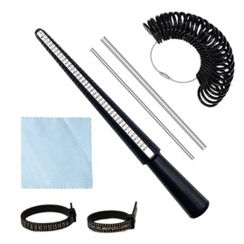 Kzouenzu Set of 7 Ring Sizers for Measuring Ring Diameters, Plastic