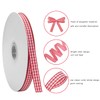 Red and White Gingham Ribbon, 3/8" x 50 Yd Roll