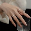 3Pcs Small Pearl Rings Set for Women,Dainty Stackable Beaded Rings
