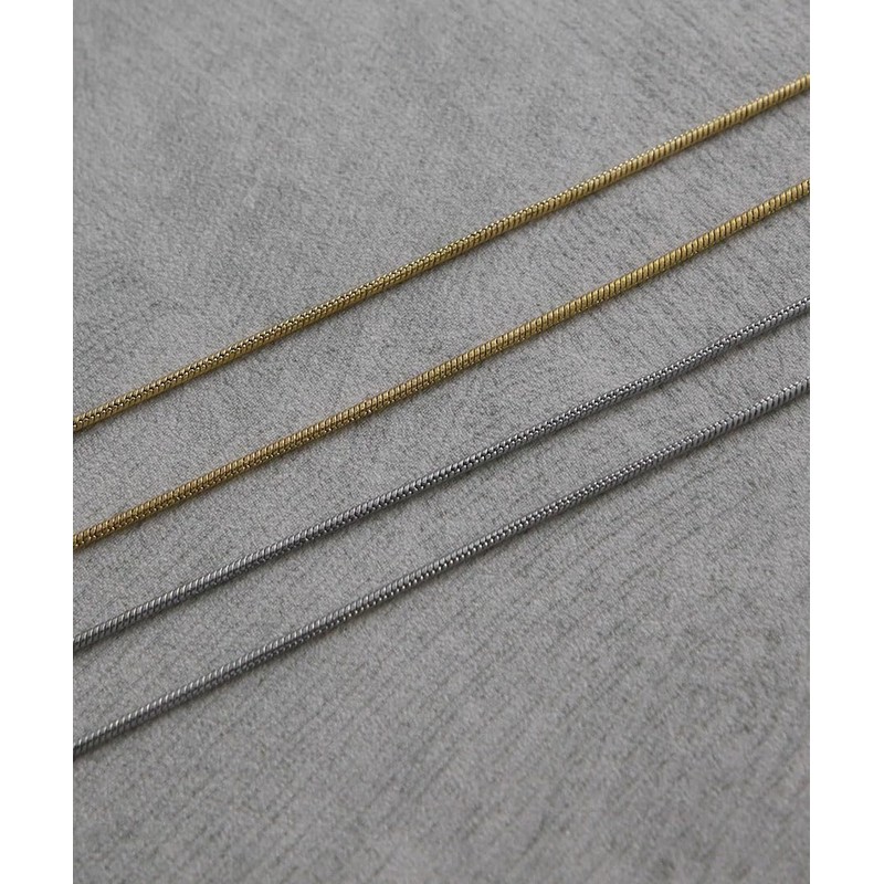 Vingtaine TC026 Necklace Snake Chain, Surgical Stainless Steel, Hypoallergenic, Rust