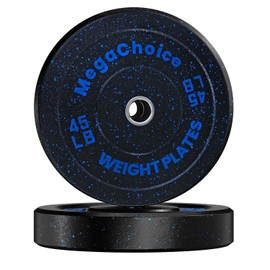 Crumb Bumper Plates,2-in Rubber Bumper Weight Plates,High-Density Competition Rubber Plates for Weightlifting,45 Lbs Pairs Quiet Bumper Plates