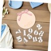 Hohopeti 1 Set Monthly Milestone Discs Wooden Photoshoot Props for