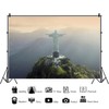 5x3ft Christ The Redeemer in Rio de Janeiro Brazil Backdrop
