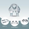 sourcing map 20 Pcs M8 Steel Wire Rope Clip Clamps,