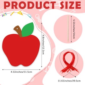 Woanger 60 Sets Apple Crafts for Kids Fall Apple Scratch Paper Craft Art Rainbow DIY Scratch Off Cards Back to School Crafts for Autumn Classroom Preschool Prize Educational Activities Favors