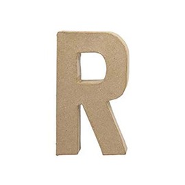 DISC - LAST FEW - 20.5cm Large Paper Mache Letter R | Papier Mache Shapes
