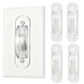 Wall Switch Guards Plate Covers Child Safety Security Home Decor (4 Pack), Clear - Keeps Light Switch ON Or Off Prevent Accidental Device Turn On or Off