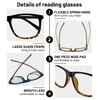 AEZUNI Extra Large Reading Glasses 4.00 Oversized Square Men Readers