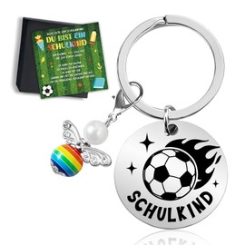 Ideas Filling School Cone Football Gifts Boys Key Ring School Child 2025 Boy, Gifts for School Boy, Lucky Charm First Day of School Boys, Guardian Angel First Day of School Gifts
