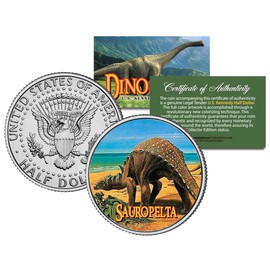 SAUROPELTA Collectible Dinosaur JFK Kennedy Half Dollar U.S. Colorized Coin