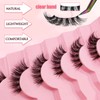 7P-CZ-A06 Clear Band Half Eyelashes, Cat Eye, 15 mm Short