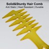 Professional Gold Men's Hair Styling Comb, Multi Purpose Barber Comb