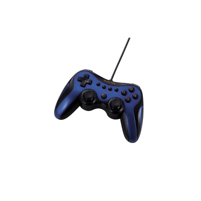 【2009年モデル】ELECOM ゲームパッド USB接続 アナログスティック搭載 振動/連射 12ボタンブルー JC-U2912FBU