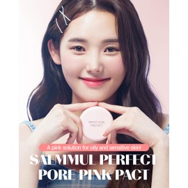 THESAEM Saemmul Perfect Pore Pink Pact - Makeup Finishing Pressed Powder for Sebum Control and Pore Minimization, Soothes Sensitive Skin with Calamine, Setting Powder, Clumps Free 12g