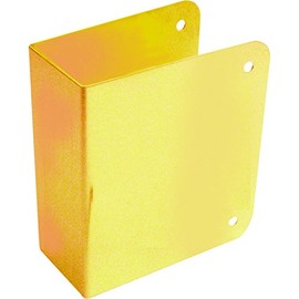 Prime-Line MP9490 Brass Blank Lock and Door Reinforcement Plate for 1-3/4 in. Thick Doors, Brass Finish (Single Pack)