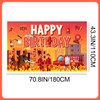 Fireman Birthday Background, 70.8 x 43.3 Inches Fireman Happy Birthday