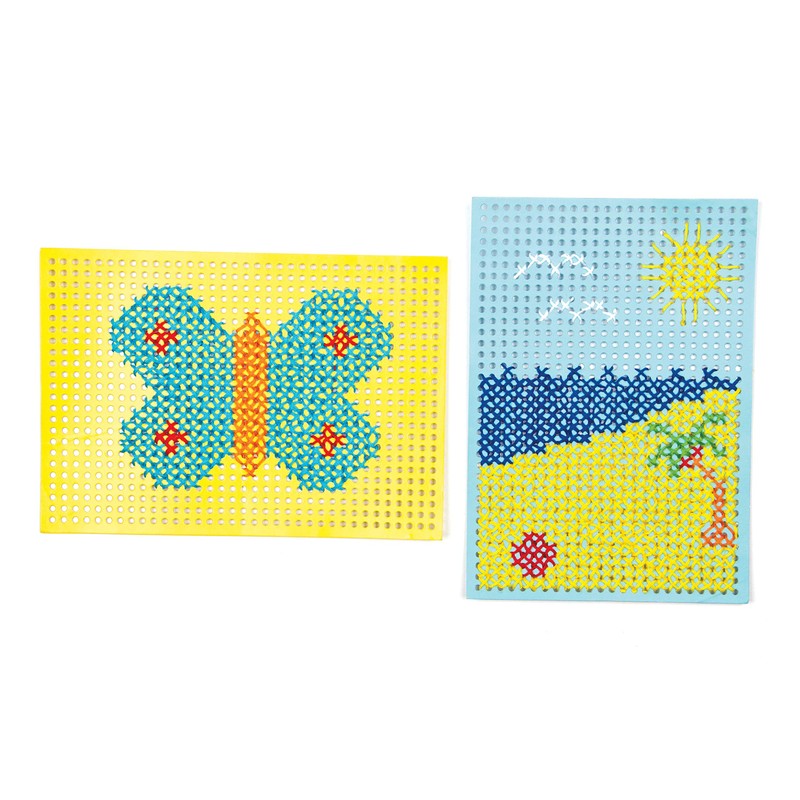 Baker Ross AG307 Blank Cross Stitch Frames for Beginners, Embroidery