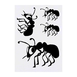 Azeeda 4 x 'Lustige Ameise' Temporäre Tattoos - Wasserfest, Hautfreundlich & Ungiftig · Transfers in Verschiedenen Größen (TO00076362)