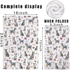 JNIAP Blue Heeler Kitchen Towels Blue Heeler Gift Australian Cattle Dog Gifts Blue Heeler Hand Towel (Blue Heeler kt)