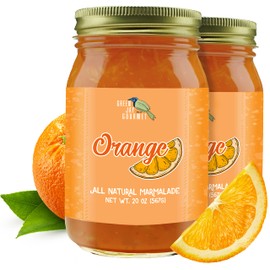Green Jay Gourmet Orange Marmalade – All-Natural Orange Jam – Vegan, Gluten- free Marmalade - Contains No Preservatives or Corn Syrup – Made in USA Orange Jelly – 2 x 20 Ounces