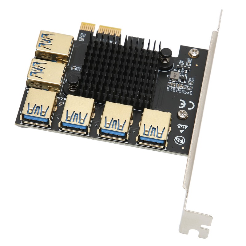PCI E 1 to 6 Riser Card IC Heat Sink