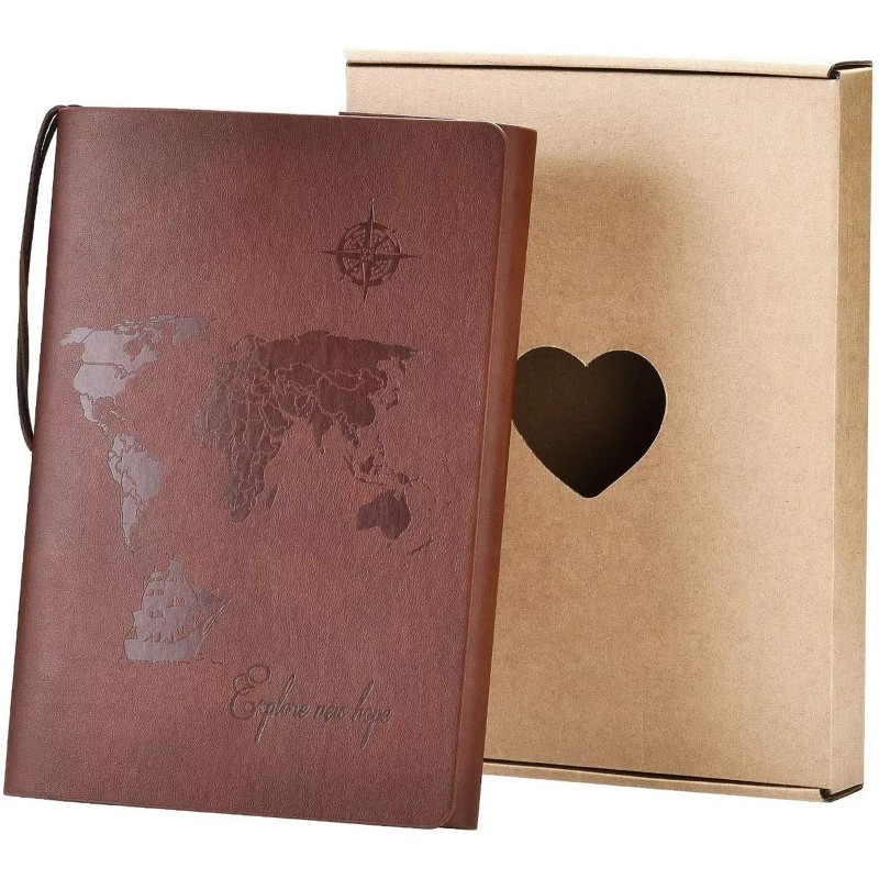 SEEHAN A5 Refillable Journal Leather Notebook Diary Vintage Sketchbook Travel