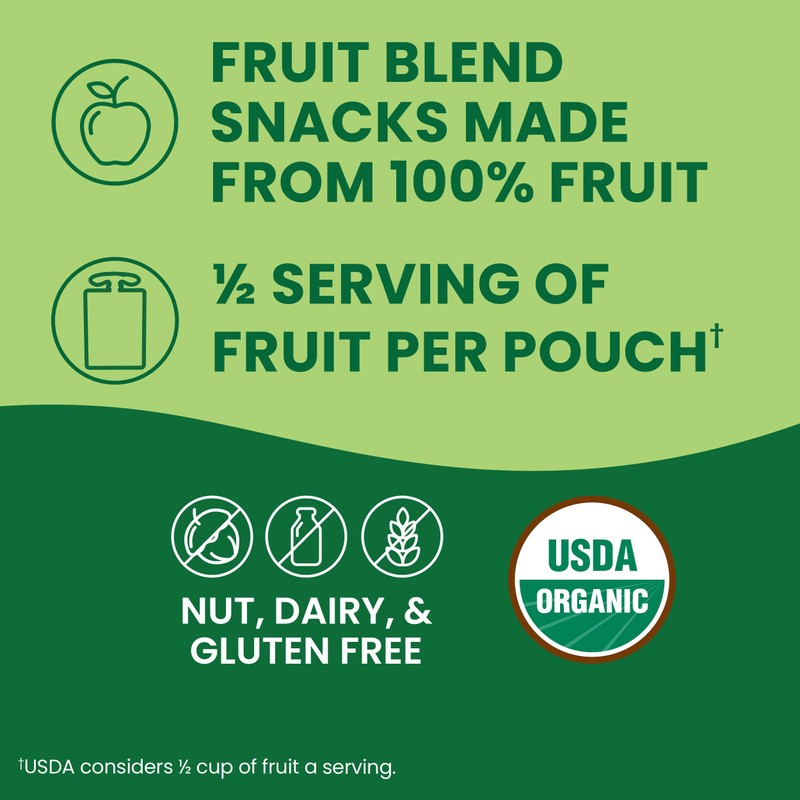 GoGo squeeZ Organic Applesauce and Fruit Puree, Apple Apple, 3.2