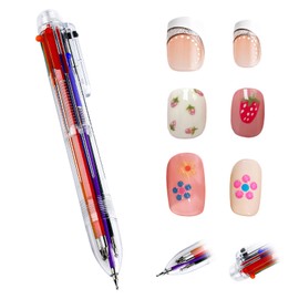 Dotting Tools for Nail Art 6in1, DIY Nail Art Dotting Tool Set, Ballpoint Pen Design, Professional Manicure Kit, 6 Dotting Pen Head Size Options