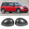 2 Pcs Door Side Rearview Mirror Cover Cap Carbon Fiber